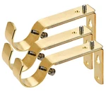 Jushengxmx Curtain Rod Brackets Gold Plated Metal Wall Mount Set Of 3 1 Or ... New. Price: $21.66.