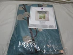New Lush Decor Embroidery Window Valance 18"X84"+2" Cocoa Flower Blue/brown. Price: $23.98.