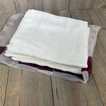 Jinchan White Linen Blend Curtains 84 Inches For Living Room, 2 Panels Used. Price: $27.47.