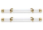 Blasthome Luxury 17" Custom Clear Acrylic Side Mount Curtain Rods New. Price: $213.08.
