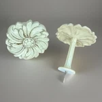 Vintage Kirsch Drapery Tieback Holders 5666B Rosette Shabby Used. Price: $15.00.