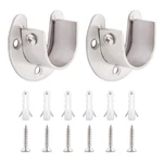 Ulifestar Stainless Steel Closet Rod Holder, Shower Curtain 2 Pcs, Silver New. Price: $11.94.