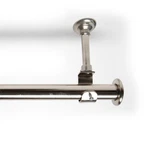 Heavy Duty Adjustable Ceiling Curtain Rod 108-168 Inch Silver Finish New. Price: $75.99.