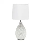 Simple Designs LT1193-WHT 14.17 Refined And Textured Oval Stucco Ceramic Table New. Price: $58.51.