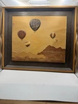 Hudson River Inlay Picture "hot Air" Balloon- Wood By Jeff Nelson Used. Price: $75.00.