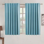 Turquoize Blackout Curtains Thermal Insulated Window Treatment Panels Rod Poc... New. Price: $31.66.