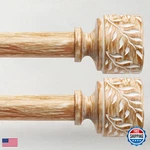 Time Forest Pack Boho Wood Curtain Rods Windows 66 To 120 Inch Diameter New. Price: $89.58.