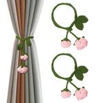 Ocioli 2 Pack Boho Handmade Flower Curtain Tiebacks & Holdbacks - No Drill Cotto New. Price: $20.25.