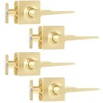 Leydebong 4 Pack Passage Door Handle Gold Levers Keyless Square New. Price: $110.56.