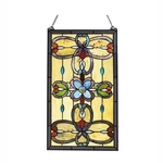 Chloe Lighting Jenice Tiffany-style Victorian Stained-glass Window Panel 26"... New. Price: $122.77.