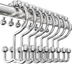Utopia Bedding Double Glide Roller Set Of 12 Shower Curtain Hooks, Nickel New. Price: $12.01.