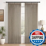 Drapenova Burlap Flax Linen Curtains Pinch Pleated 63 Long 2 Panels For New. Price: $43.09.