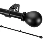 Black Curtain Rod For Windows 66 To 120 Inch, Heavy Duty Decorative R... New. Price: $47.10.