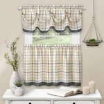 Achim Home Furnishing Tattersall Window Curtains For Kitchen, Living Room, New. Price: $21.49.