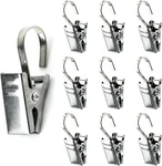 30 Pack Stainless Steel Curtain Clips With Hooks For Hanging Decor And Lights New. Price: $18.99.