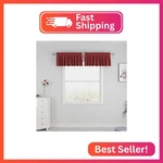 Upopo Tier Curtains Linen Textured Kitchen Window Over Sink 16 Inches Long B New. Price: $13.96.