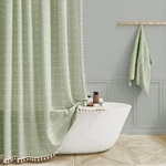 Bttn Boho Shower Stall Curtain - 36X72 Narrow Linen Ultra Thick Tassel Fabric... New. Price: $36.18.
