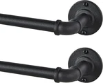 Pack Industrial Curtain Rods For Windows 28 To 48 Inches, Blackout Wrap Around New. Price: $26.19.