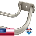 Hosmile Double Curtain Rod For Window 48-84 Inch Brushed Nickel New. Price: $77.40.