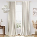 Guken 100% Blackout Linen Curtains For Bedroom 90 Inches Long Natural Cream B... New. Price: $60.01.