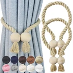 Nieffeiy 2 Pack Magnetic Curtain Tiebacks Cotton Hand Woven Dark Beige New. Price: $10.95.