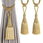 2 Pack Curtain Tiebacks Tassel Drapery Tie-backs Rope Handmade Holdbacks Gold New. Price: $22.99.