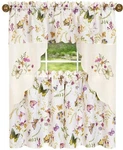 Embellished Cottage Curtains Set (58"X36") Butterflies & Flowers,enchanted,achim New. Price: $24.99.
