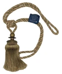 Trimland Cavalier 3382-10 8753 Apricot Green Gold Wood Drapery Tassel Tieback New. Price: $18.00.
