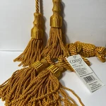 Bullion Gold Drapery Curtain Chair Tie Back 108 Spread Rope 5" Tassel Set Of 4 New. Price: $36.99.