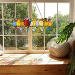 River Of Goods "birds On Wire" Stained Glass Window Panel (model: 10279) New. Price: $99.99.