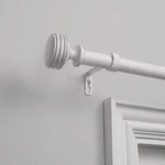Exclusive Home Duke 1" Curtain Rod And Coordinating Finial Set Distressed New. Price: $45.78.
