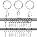 Hotop 60 Pieces 1.65 Inch Metal Drapery Curtain Rings Hanging And New. Price: $34.35.