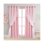 Sofjagetq Pink Room Darkening Curtains 84 Inch Length - Double Layers Princes... New. Price: $63.83.