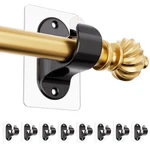 Curtain Rod Holder Brackets No Drilling, (8 Pack) Screw Black Self Adhesiv... New. Price: $30.46.