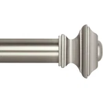 Ivilon 48-86" Satin Nickel Curtain Rod 1-1/8" Square Design Window Treatment New. Price: $35.99.