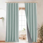 Nicetown Full Blackout Linen Curtains For Living Room 102" Length With Therma... Used. Price: $70.87.