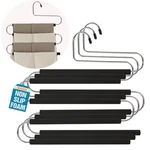 Icofupo Multiple Space Saving Non Slip Foam Padded Pants Hangers 4 Tier Steel New. Price: $33.49.