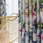 Vogol Room Darkening Window Curtains, Tropical Leaves And Toucan Pattern Blac... New. Price: $65.86.