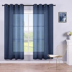 Koufall Navy Blue Curtains 72 Inch Length For Bedroom Panels Set Semi Sheer Gr New. Price: $35.97.