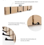 Kysmotic Coat Rack Wall Mounted, Modern Folding Hooks, Space-saving Hanger New. Price: $19.99.