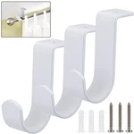 Sumnacon 3PCS Ceiling Mount Curtain Rod Brackets - Metal Single Hanging White New. Price: $18.21.