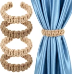 4PCS Braided Curtain Tiebacks Bohemian Rustic Drapery Holdbacks Boho Window Deco New. Price: $10.21.