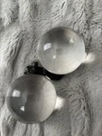 Pottery Barn Standard Glass Ball Finials S/2 Antique Bronze 0.75" -htf-open Box. Price: $41.99.