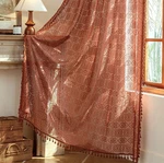 Burnt Orange Curtains 2 Panels 84 Inches Long Copper Lace Sheer With... New. Price: $39.74.