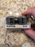 Ikea Raffig Black Curtain Rod End Caps 202.199.36 One Pair Brand New Sealed Nib. Price: $9.99.