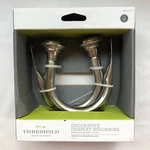 Threshold Decorative Drapery Holdbacks Brushed Nickel Finish - Set Of 2 Pack New. Price: $8.12.