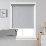 Joydeco Roman Blackout Roller Shades Cordless Blinds For Windows, Free-stop Gray New. Price: $32.50.