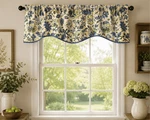 Waverly Home Classics Buckingham Floral Window Valance Blue Yellow 80 X 18 36 - Used. Price: $17.05.