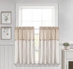 Lush Decor Linen Button Farmhouse Kitchen Tier Curtain Set, Pair, 29" X 36" New. Price: $18.57.