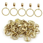 Bokwin Pack Of 40 Metal Curtain Rings With CLIPS,1.26 Inch 32MM/1.26" Gold New. Price: $21.69.